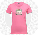 Ladies White Floral Kombi T-Shirt